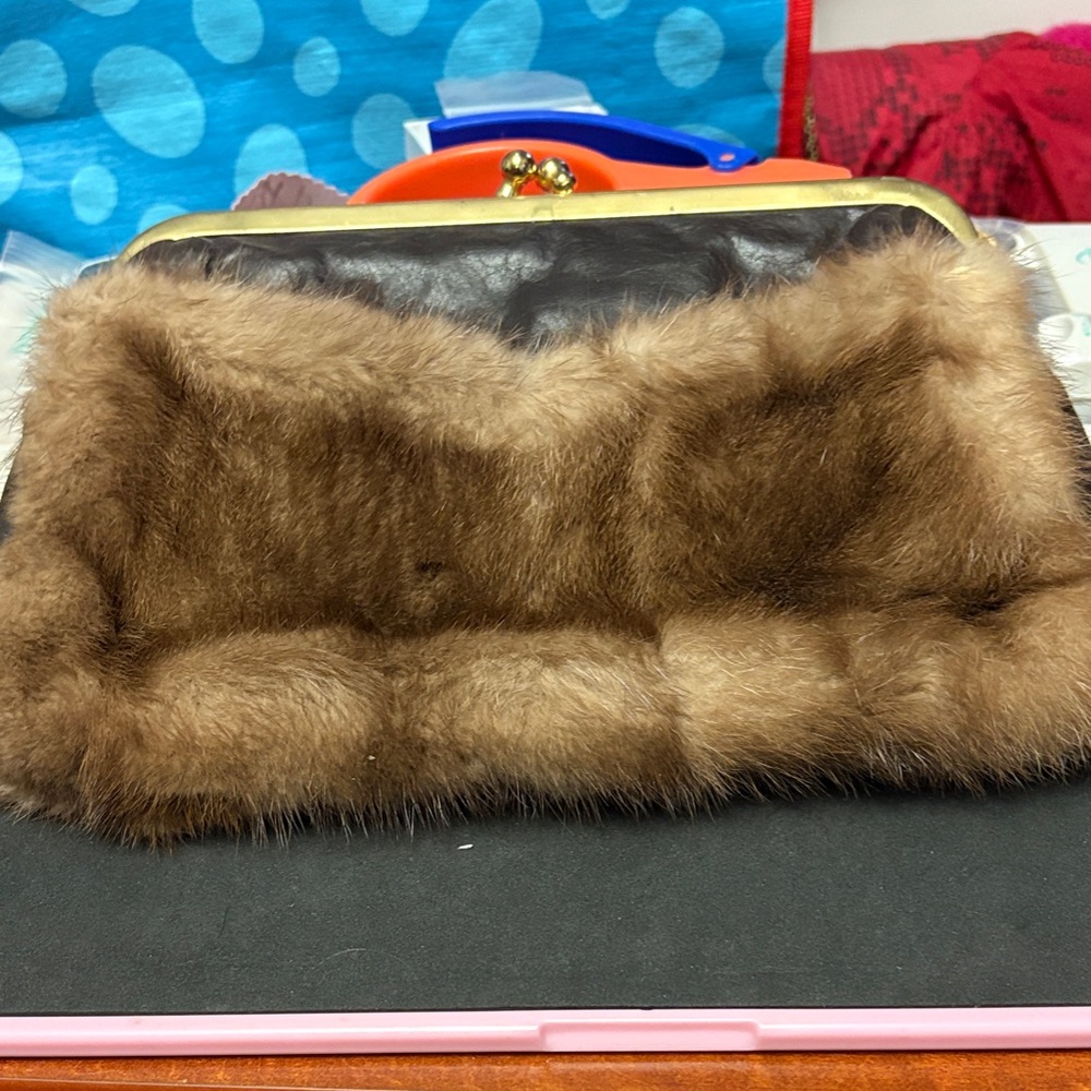 Vintage Fur Clutch